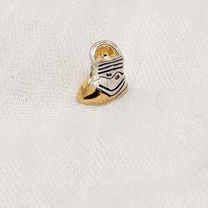 Small Silver and Gold Boot Charm